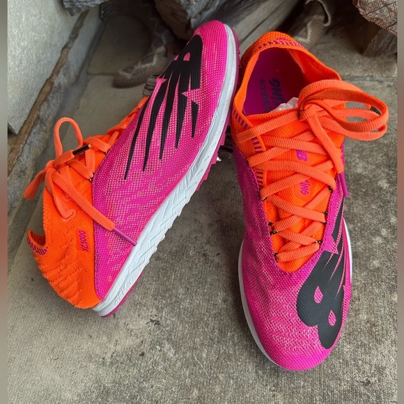 New Balance Xc5kV5 Vibrant Pink & Orange Track Spike racing cleats Sz-8. P - Picture 2 of 10